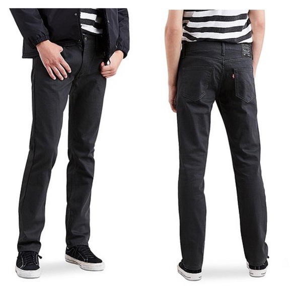 Levis Mens 51 Slim Fit Jeans Black Size 